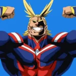 All Might sử dụng Quirk One For All, thể hiện sức mạnh biểu tượng của hòa bình trong My Hero Academia.