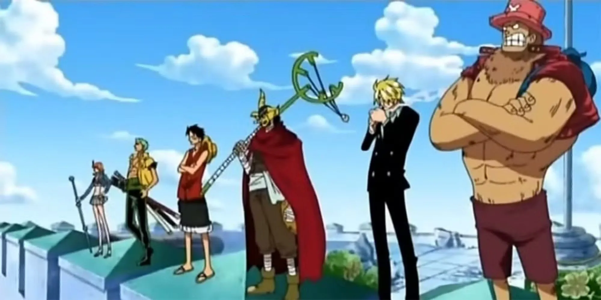 Băng Hải Tặc Mũ Rơm trong arc Enies Lobby của One Piece