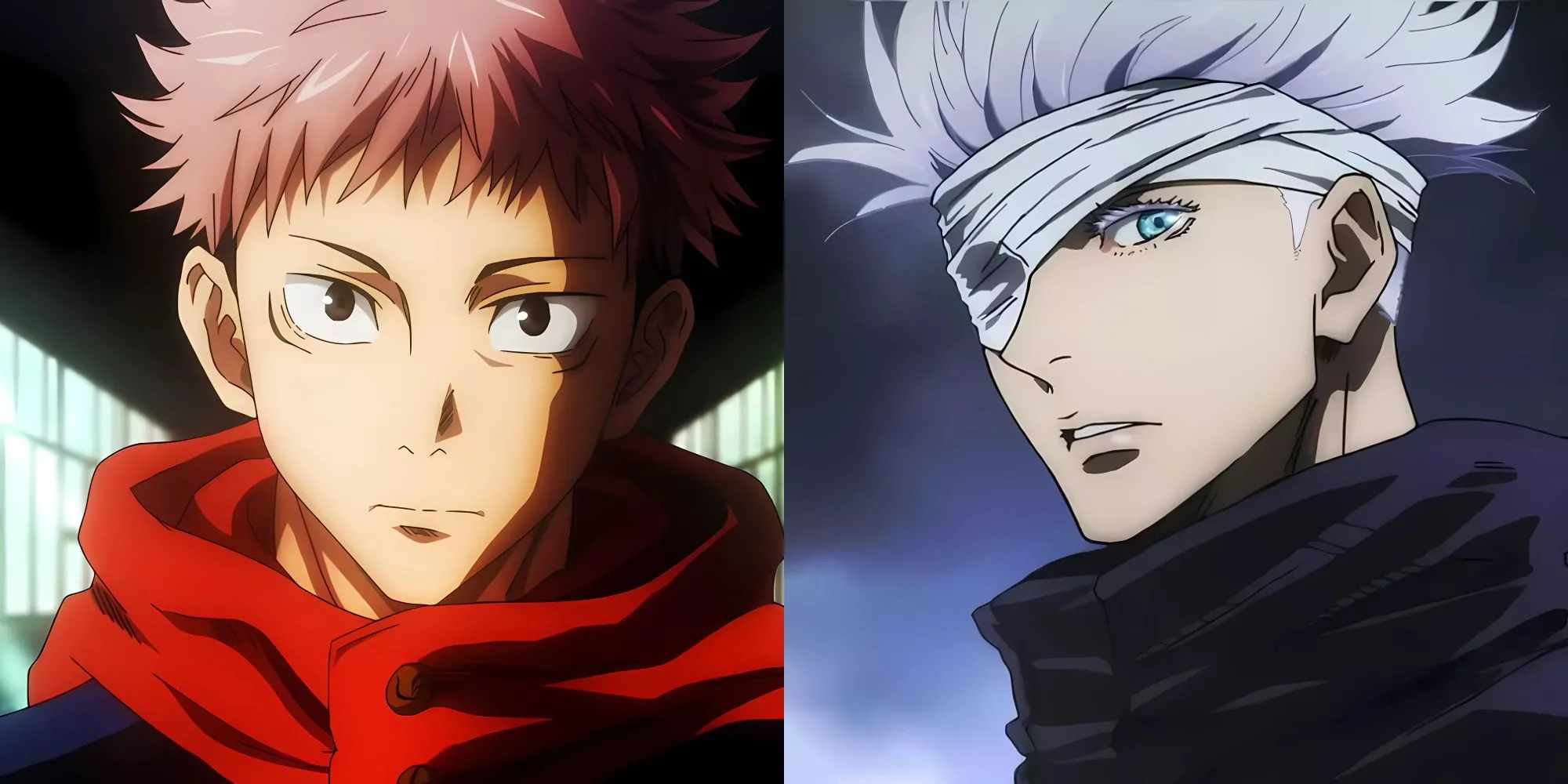 Bộ ba chú thuật sư Yuji, Megumi và Nobara trong anime Jujutsu Kaisen.