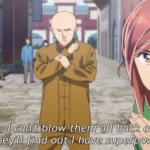 Cảnh trong anime Hinamatsuri, khắc họa cuộc sống bất đắc dĩ của yakuza Nitta và cô bé siêu năng Hina.