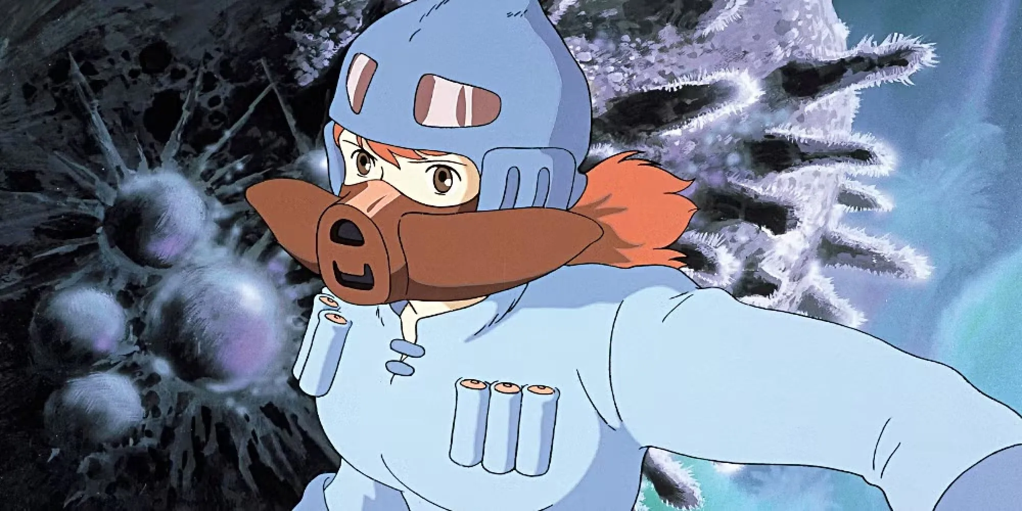 Công chúa Nausicaä trên lưng con Ohmu khổng lồ, biểu tượng hòa giải trong Nausicaä vùng Thung lũng gió