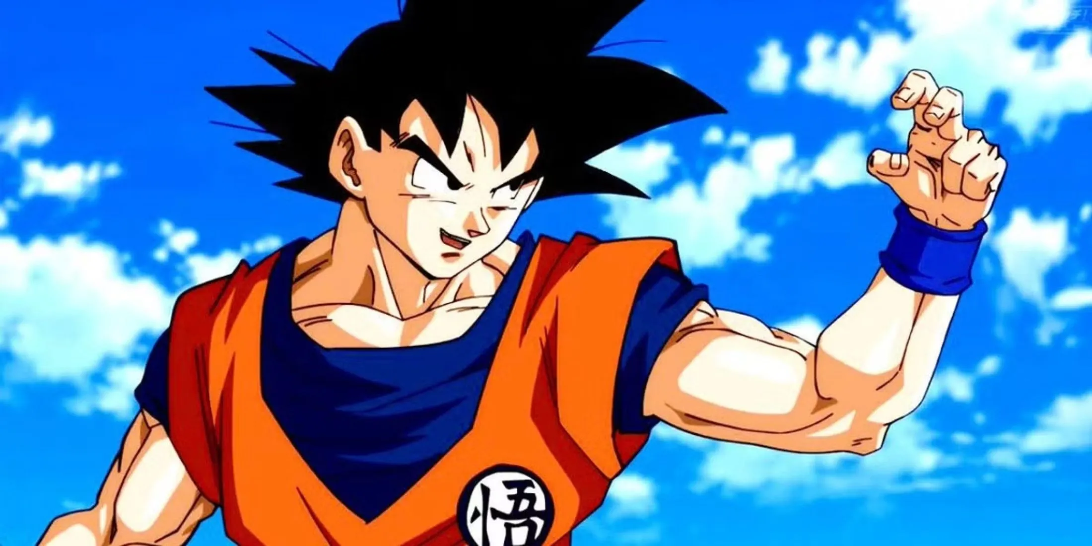 Goku với biểu cảm thân thiện, minh họa tính cách quá nhân hậu của anh
