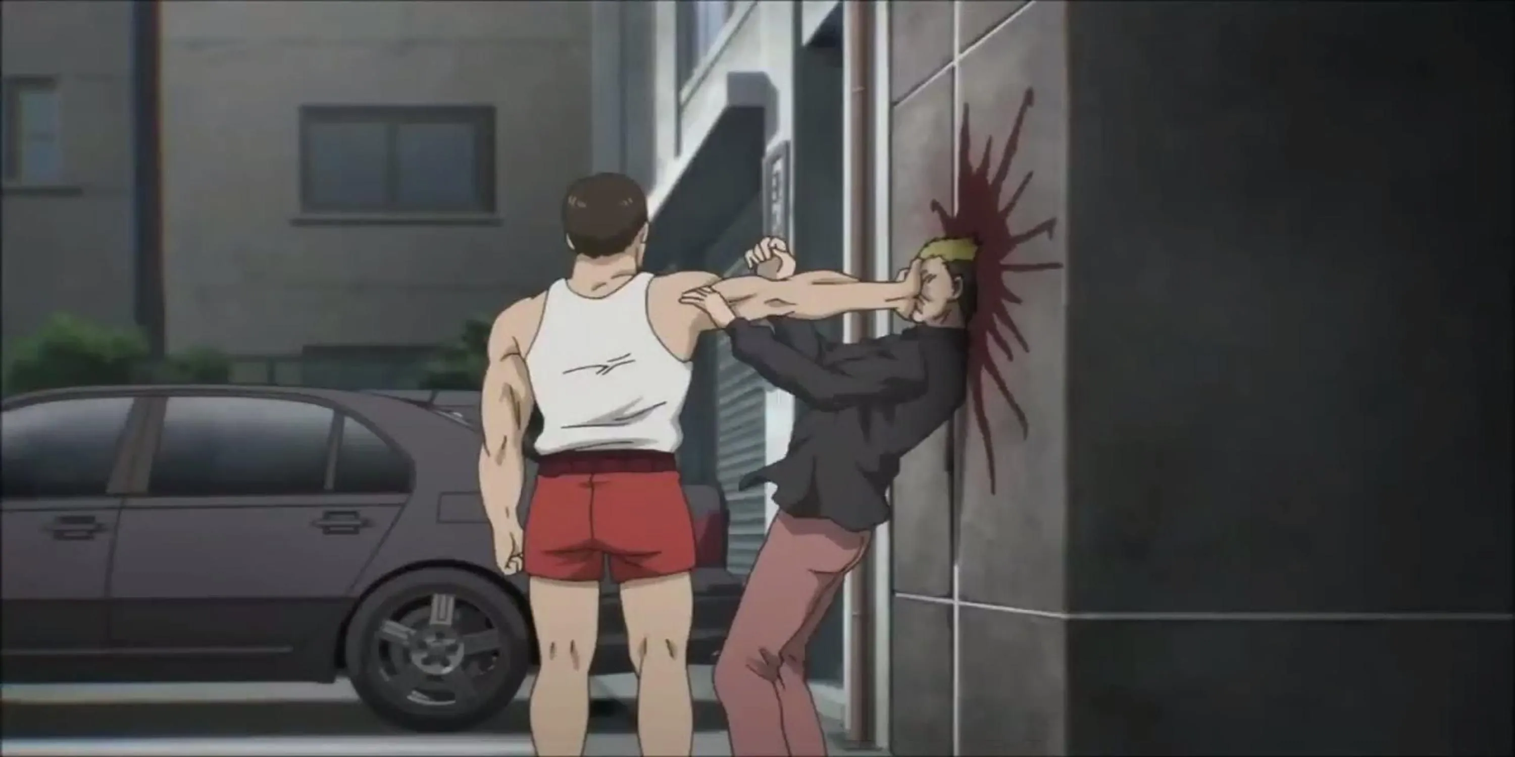 Gotou sử dụng sức mạnh ký sinh trùng đối đầu với băng Yakuza trong anime Parasyte The Maxim