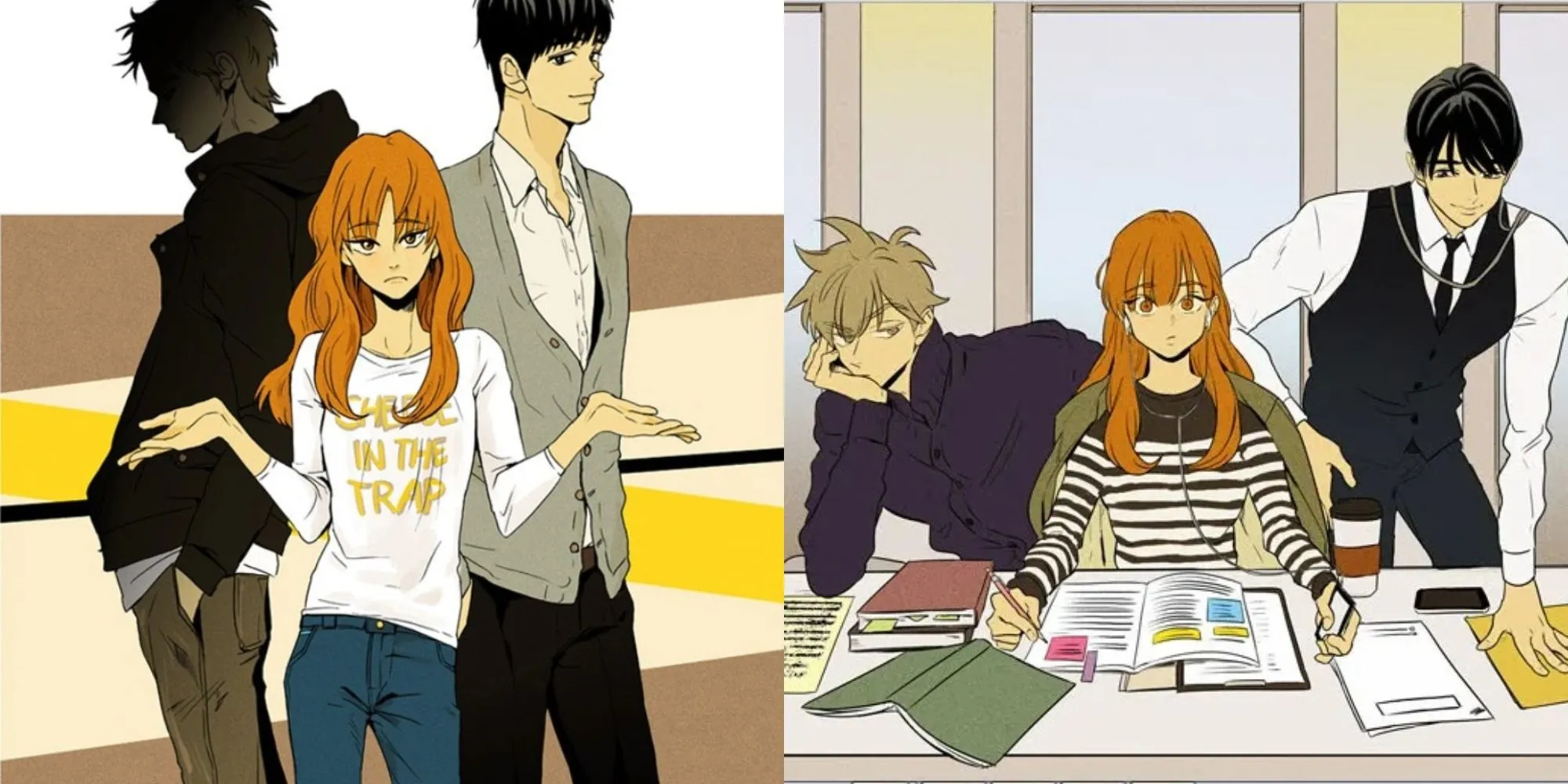 Hai nhân vật chính Hong Seol và Yoo Jung trong manhwa Bẫy Tình Yêu
