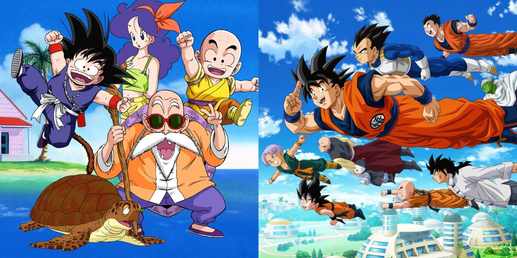 Hành trình tiến hóa sức mạnh của Songoku qua các loạt phim Dragon Ball, từ cậu bé đến vị thần.