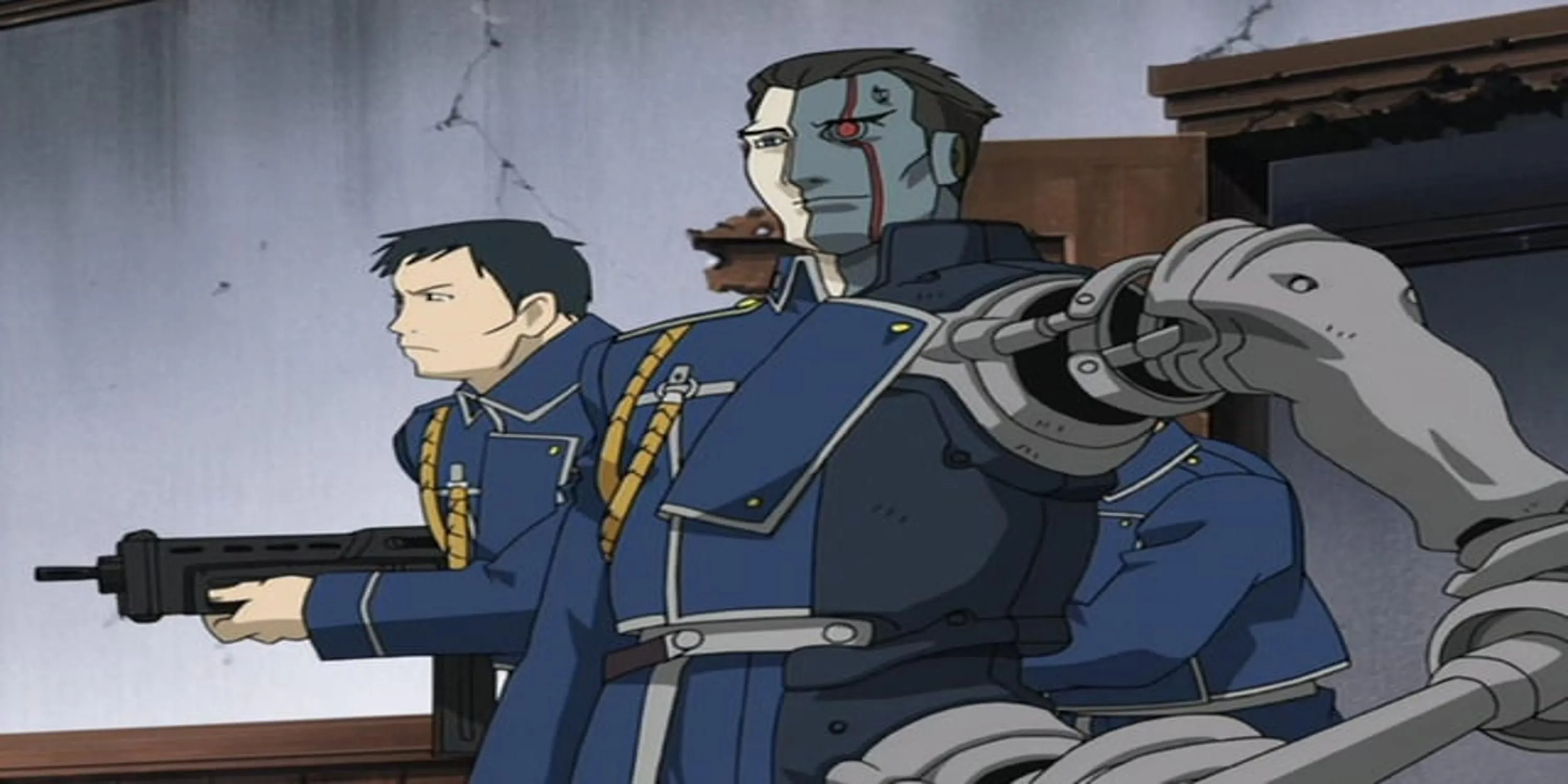 Hình ảnh Frank Archer sau khi trở thành cyborg trong Fullmetal Alchemist