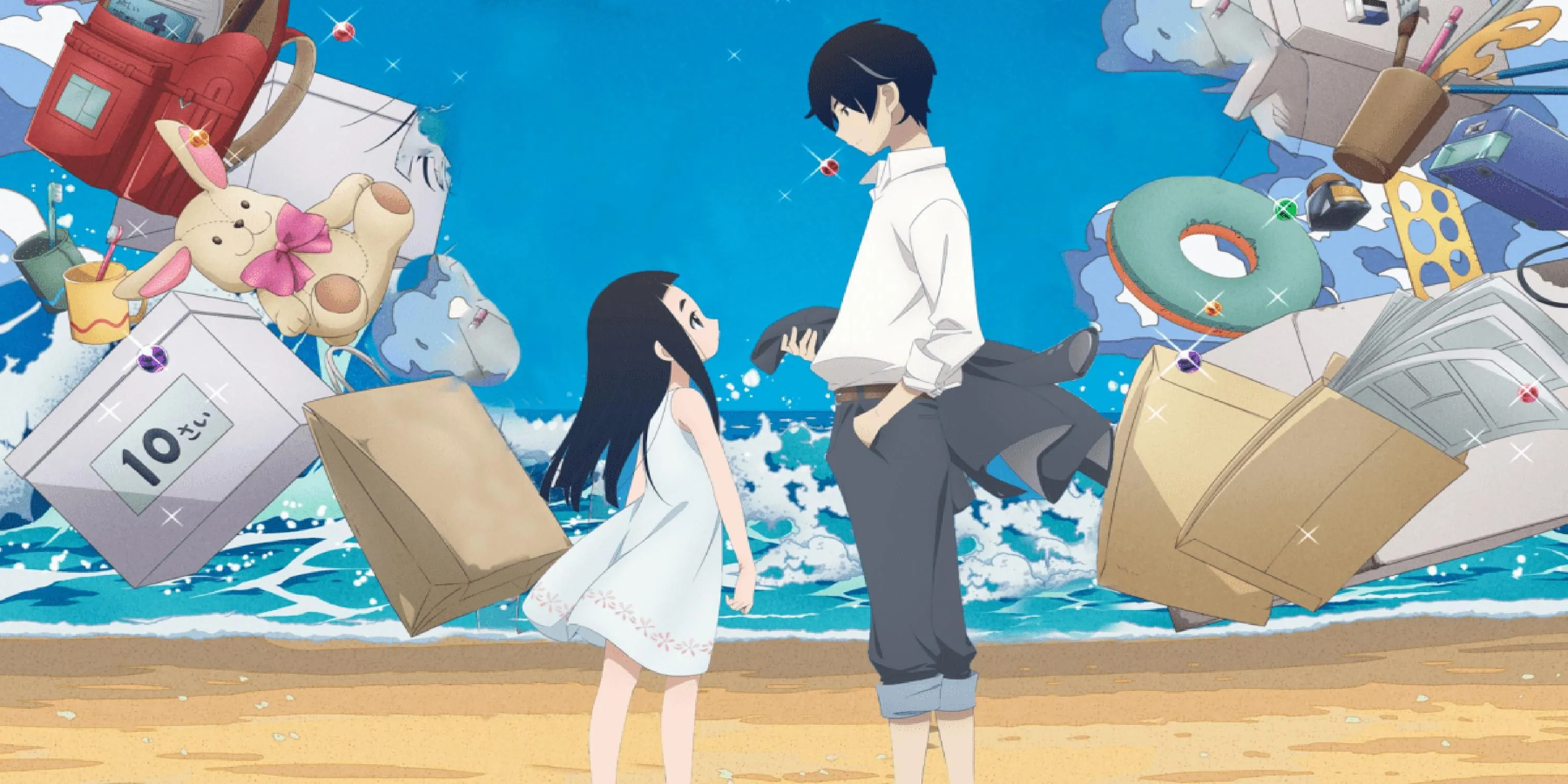 Hình ảnh Kakushi Gotou cố gắng giấu nghề vẽ manga ecchi với con gái Hime trong anime Kakushigoto.