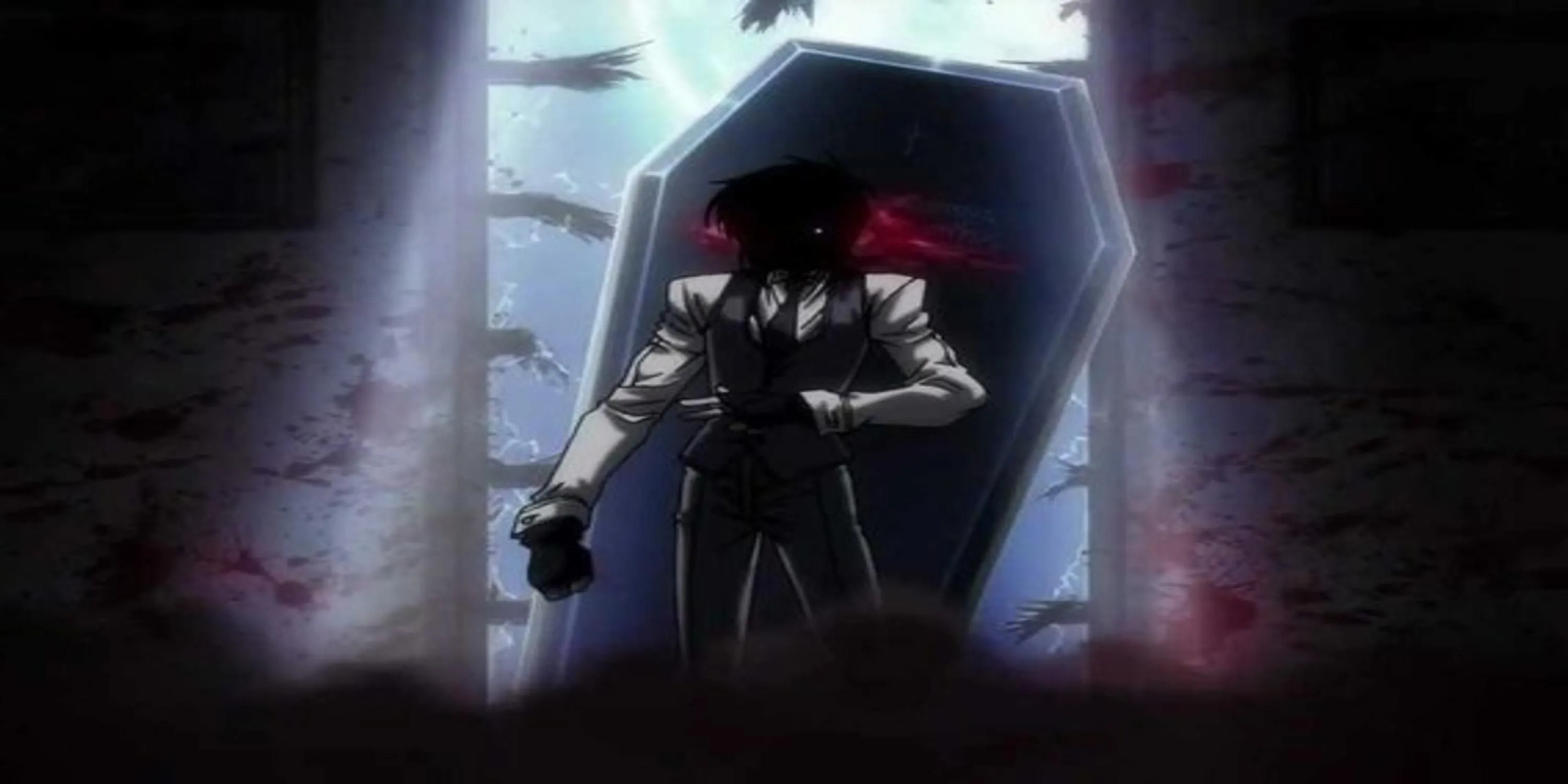 Hình ảnh nhân vật Alucard và Walter C. Dornez thời trẻ trong Hellsing The Dawn