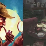 Hình ảnh nhân vật Sherlock Holmes trong trang phục đặc trưng.