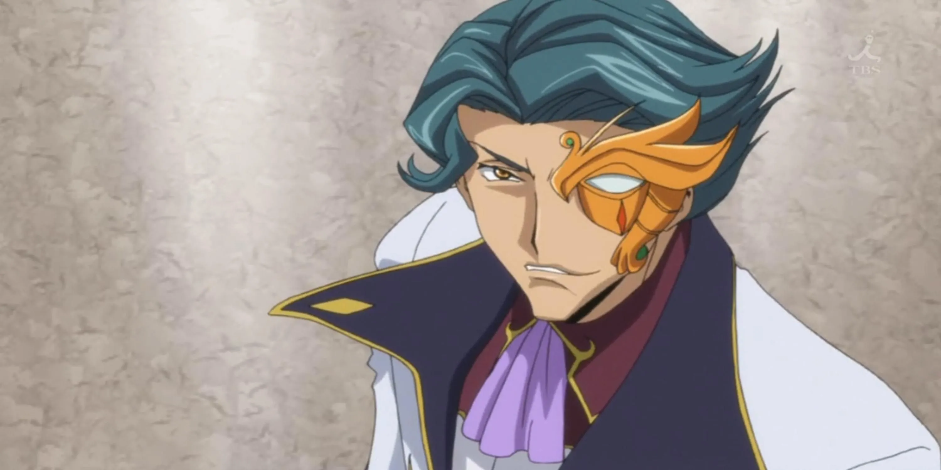 Jeremiah Gottwald trong hình dạng cyborg sau khi được nâng cấp trong Code Geass