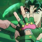 Jonathan Joestar thực hiện tạo dáng che mặt bằng tay trong phần Phantom Blood của JoJo