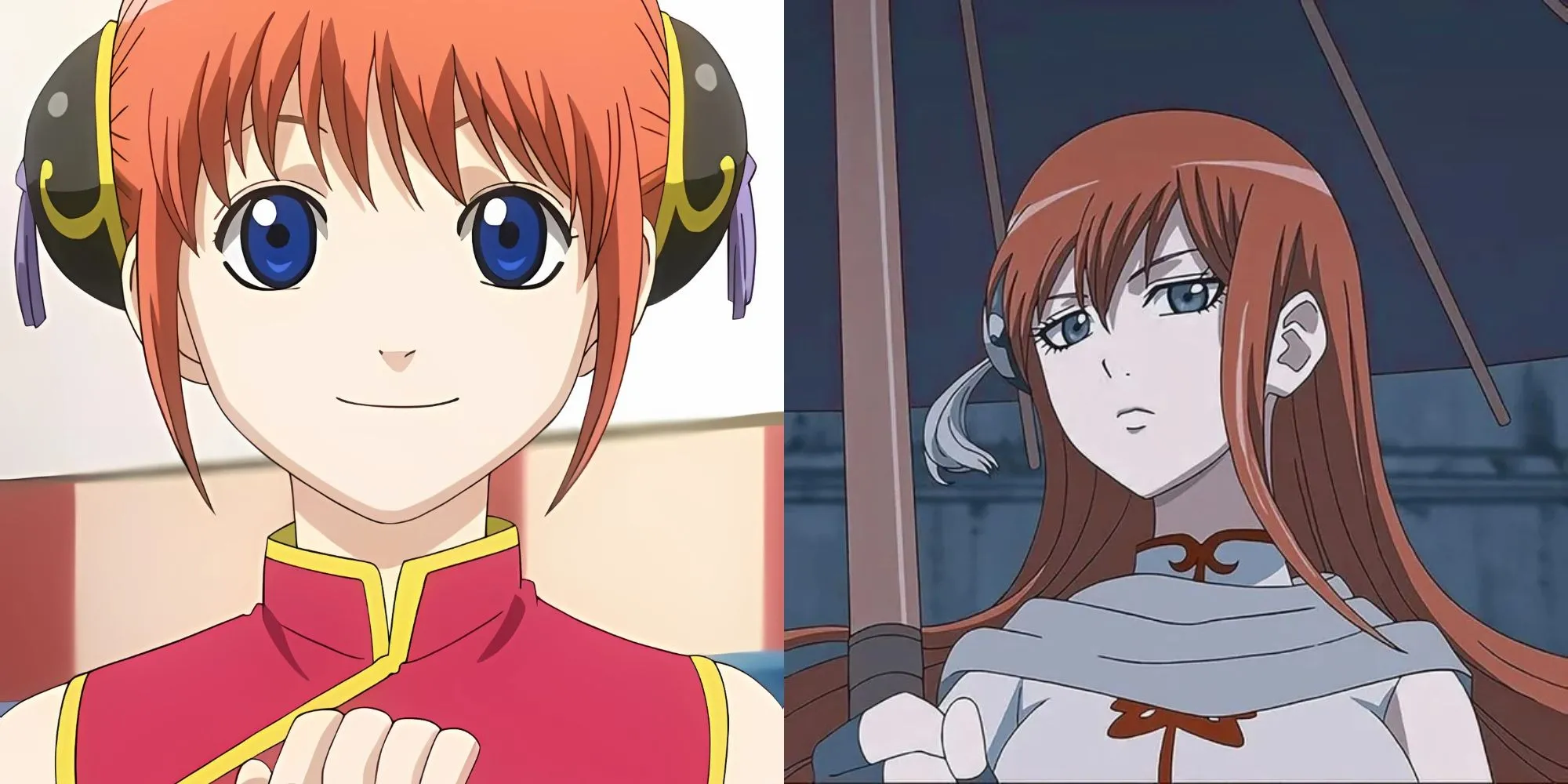 Kagura trong Gintama với chiếc ô màu tím đặc trưng