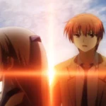 Kanade và Yuzuru Otonashi trong cảnh chia ly đầy cảm xúc ở cuối Angel Beats