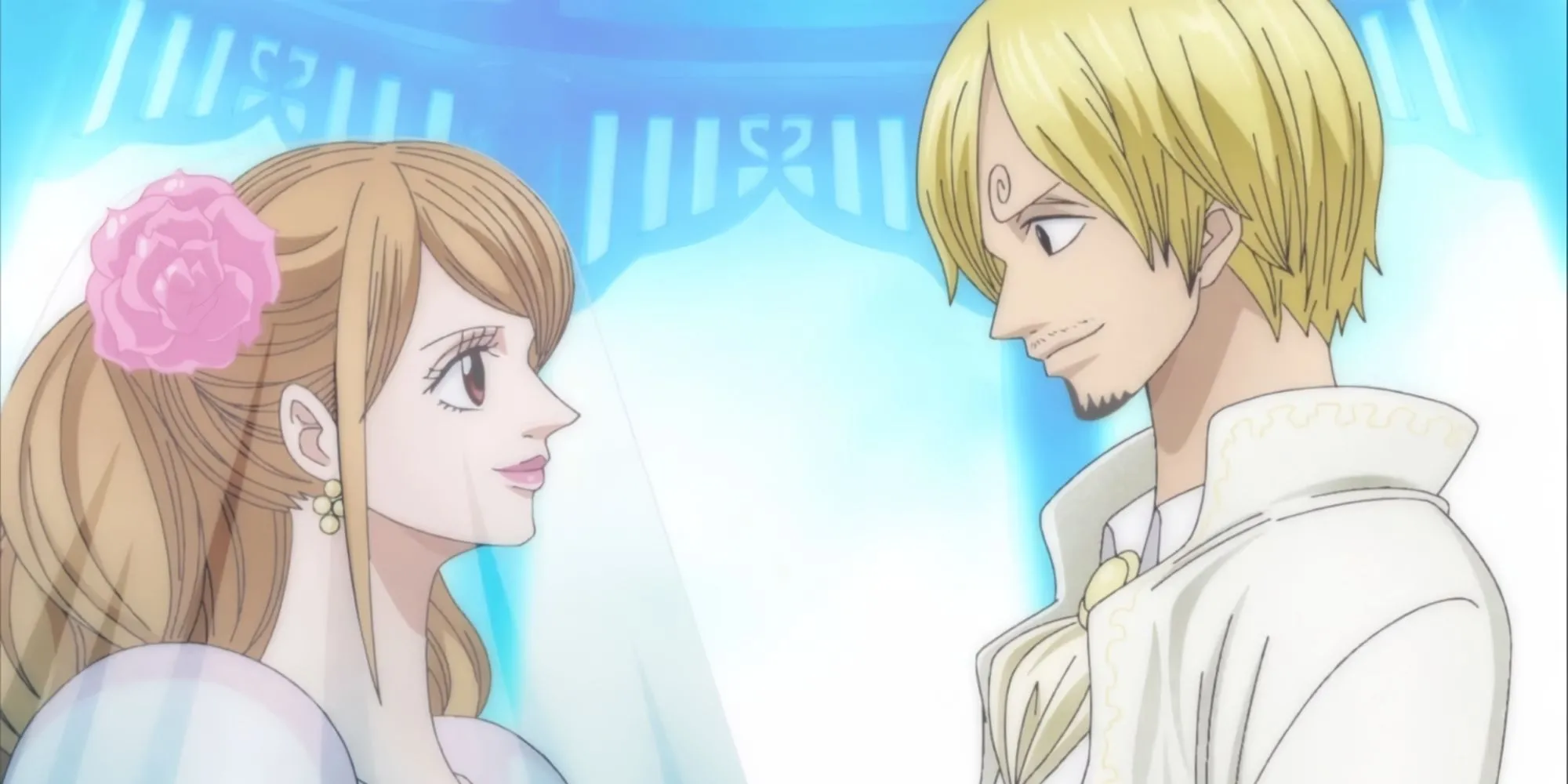 Khoảnh khắc Sanji và Pudding trong đám cưới tại Đảo Bánh