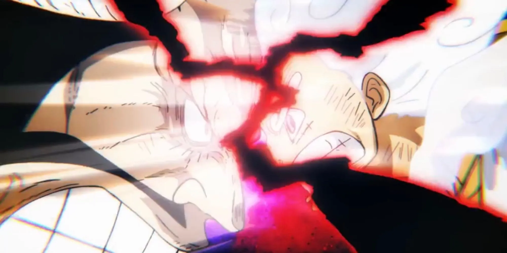 Luffy chiến đấu với Kaido trên mái vòm Onigashima trong One Piece Wano