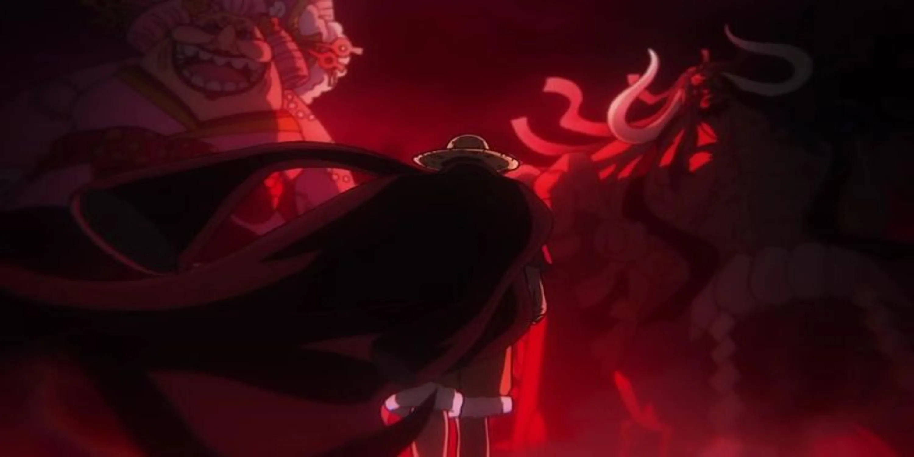 Luffy tiến về phía Kaido và Big Mom trên nóc Tòa Lâu Đài trong khoảnh khắc định mệnh ở One Piece