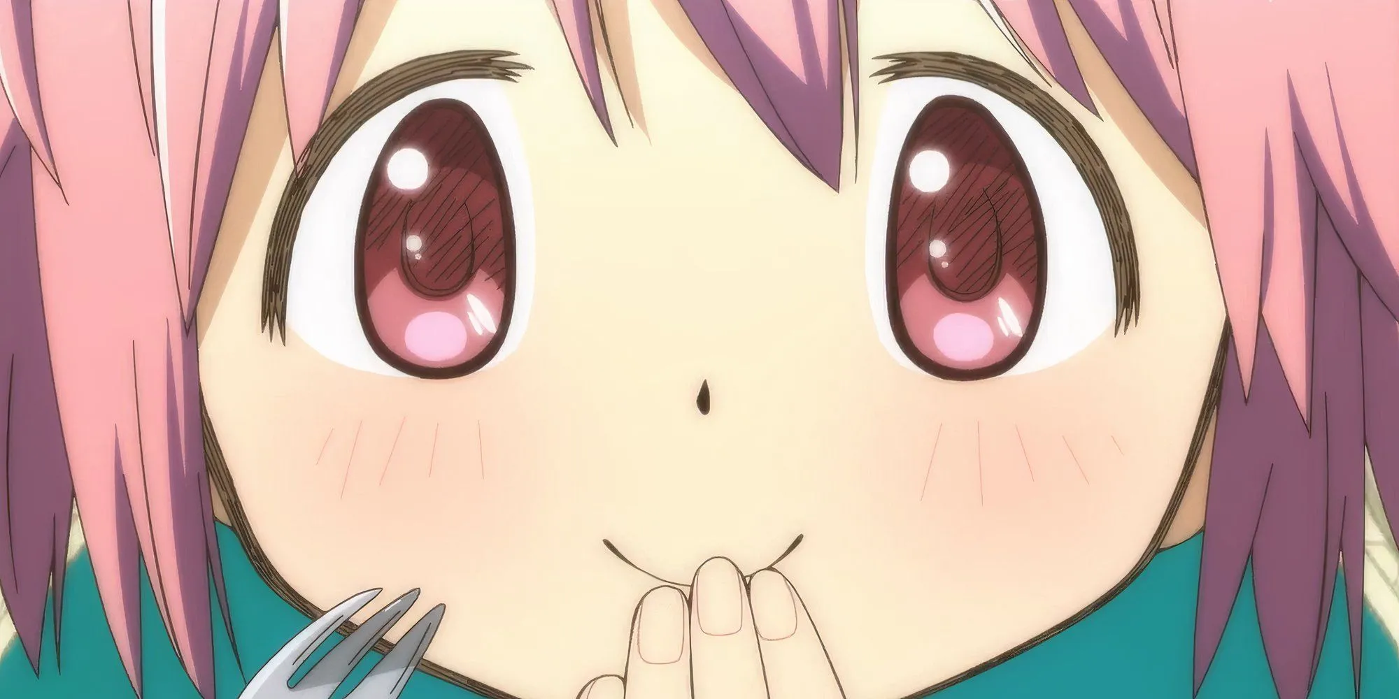 Madoka Kaname mỉm cười với chiếc nĩa trong trailer phim Puella Magi Madoka Magica