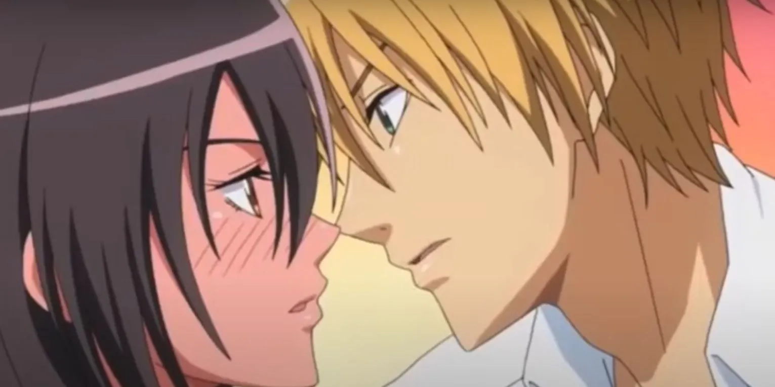Misaki Ayuzawa và Takumi Usui trong một khoảnh khắc lãng mạn của Kaichou wa Maid-sama!