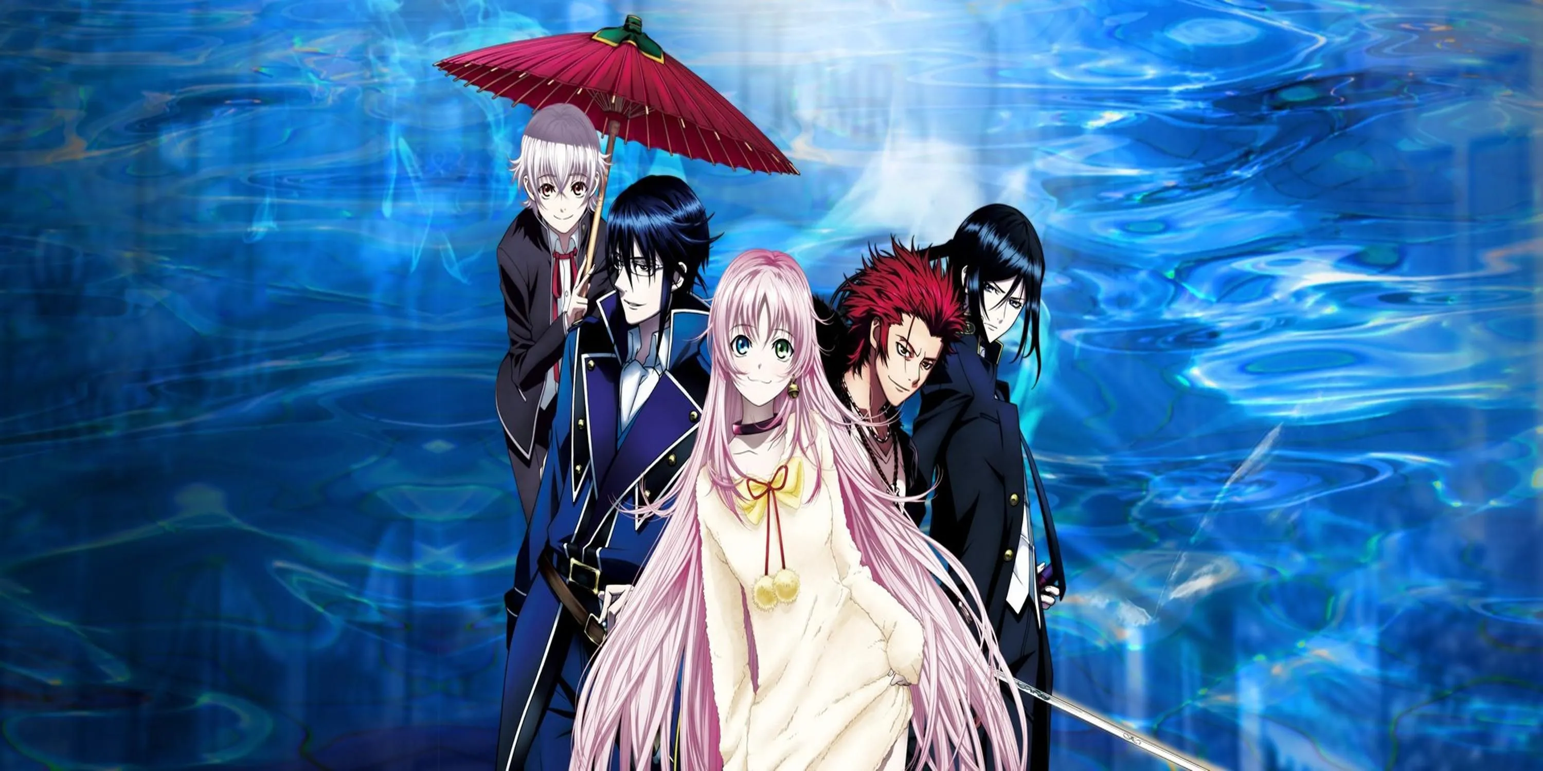 Một cảnh hành động từ anime K, nơi các clan với sức mạnh siêu nhiên đối đầu.