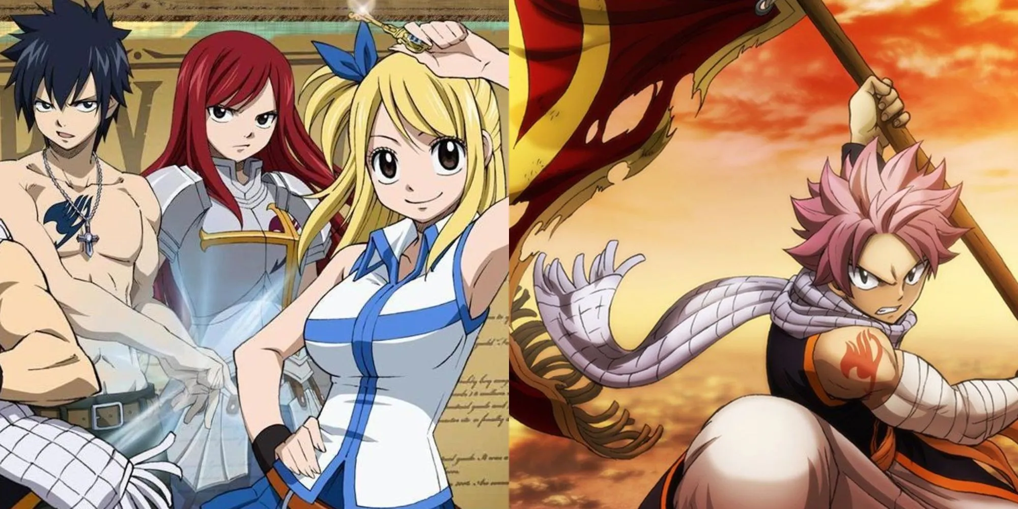 Natsu Dragneel và những thành viên chủ chốt của hội pháp sư Fairy Tail, sức mạnh đến từ tình bạn.