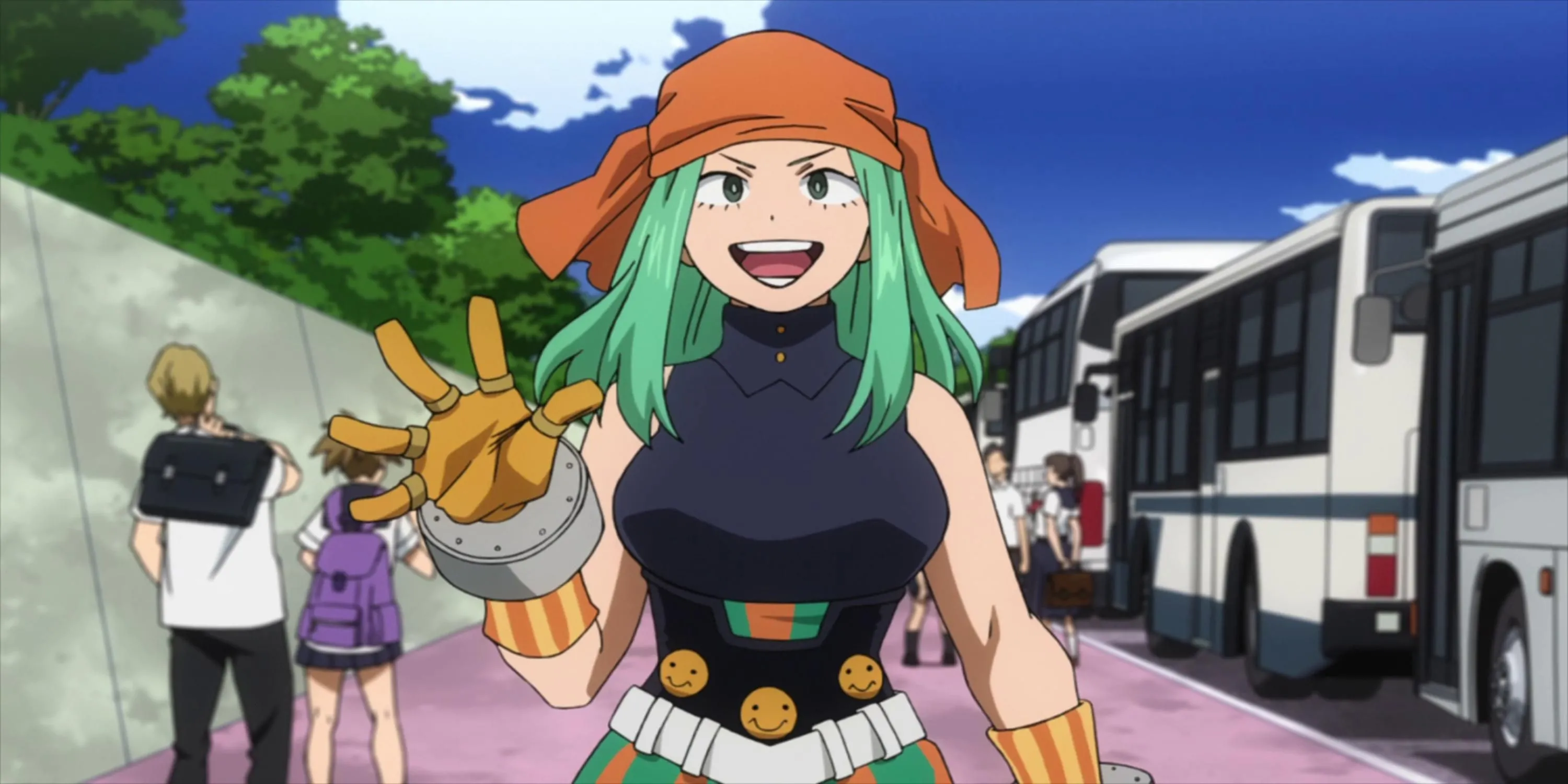 Nữ anh hùng Ms. Joke (Emi Fukukado) với Quirk Outburst gây cười