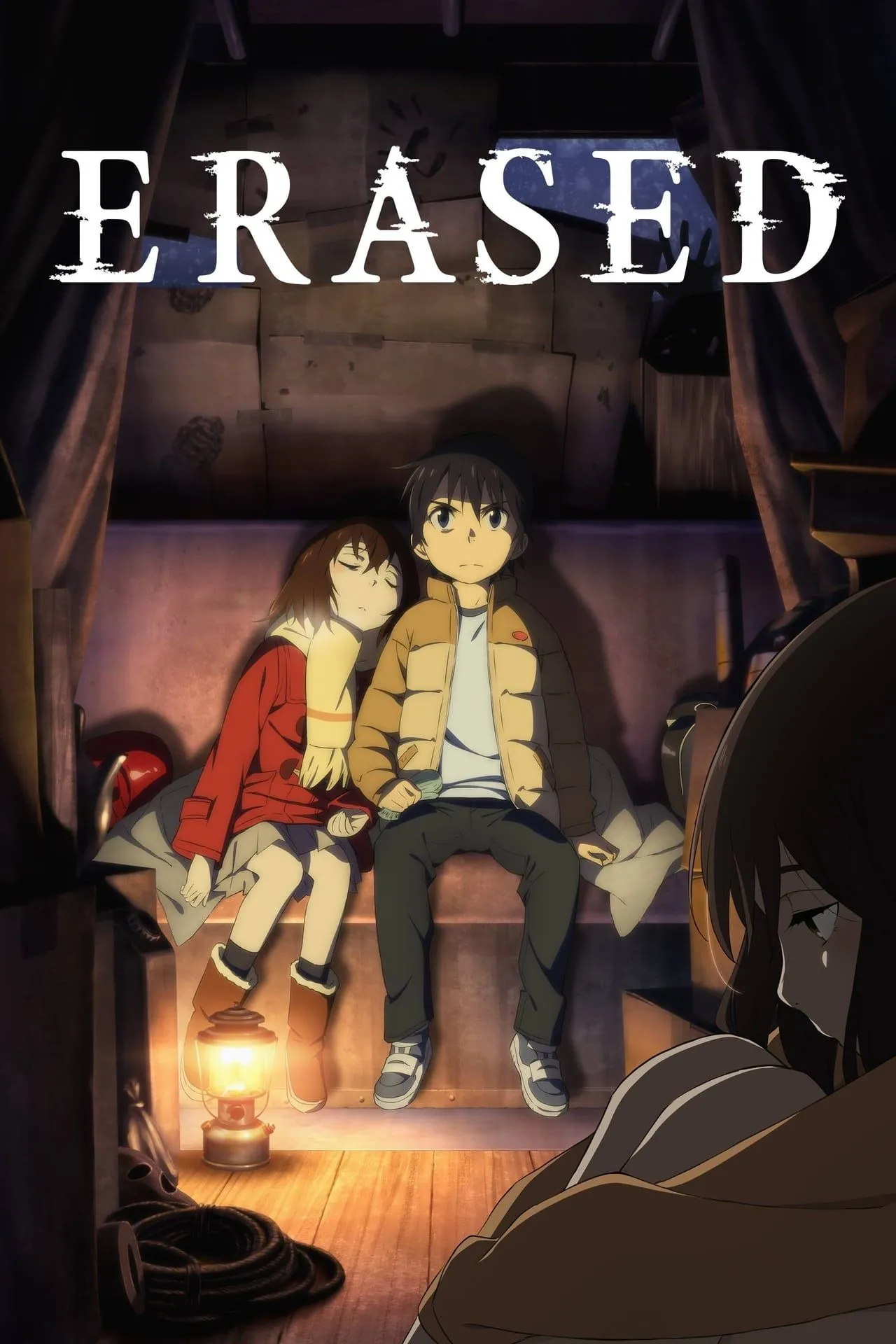 Poster anime Erased (Boku dake ga Inai Machi) với chủ đề du hành thời gian