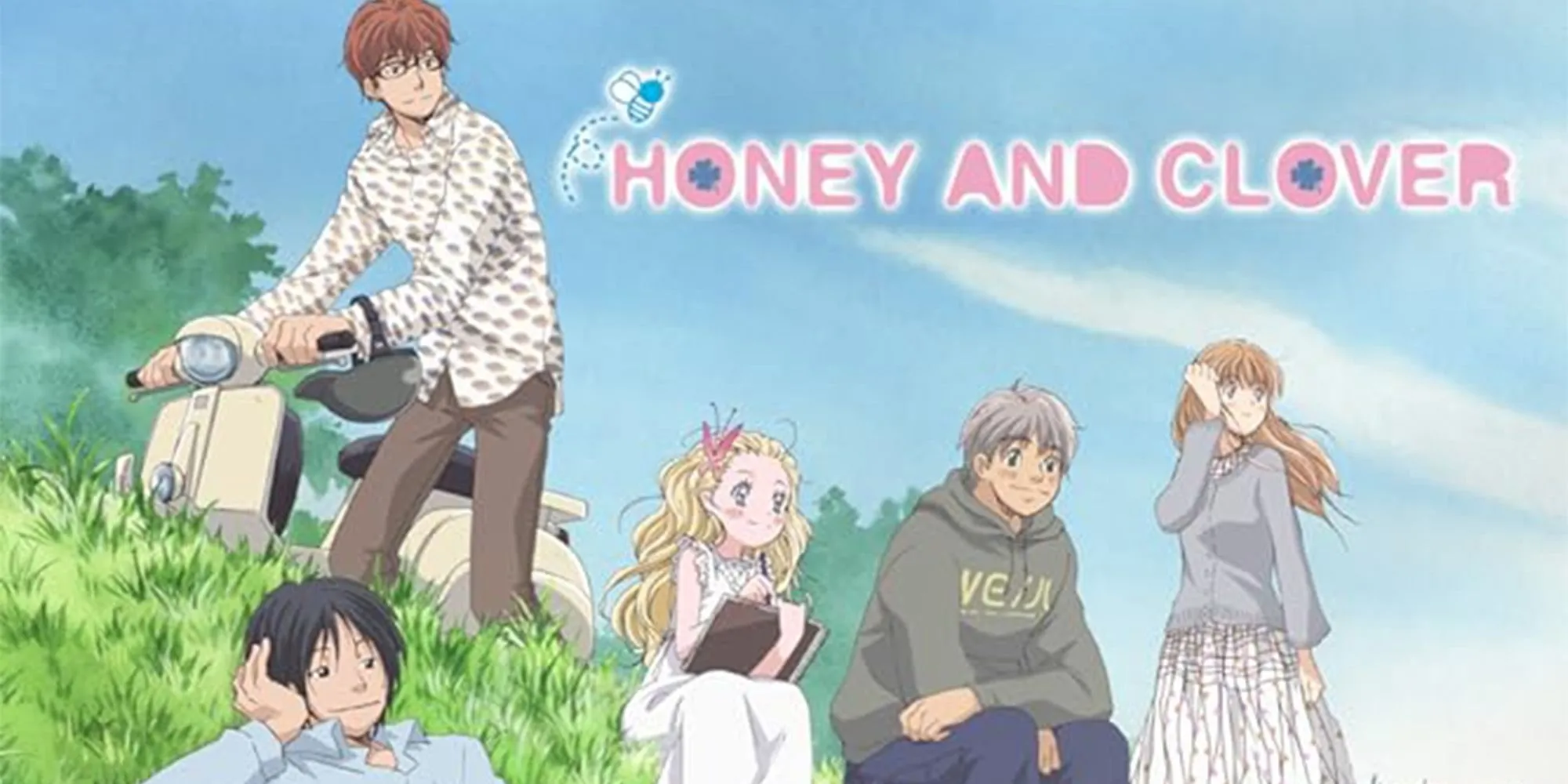 Poster anime Honey and Clover, chuyện tình yêu và trưởng thành ở đại học