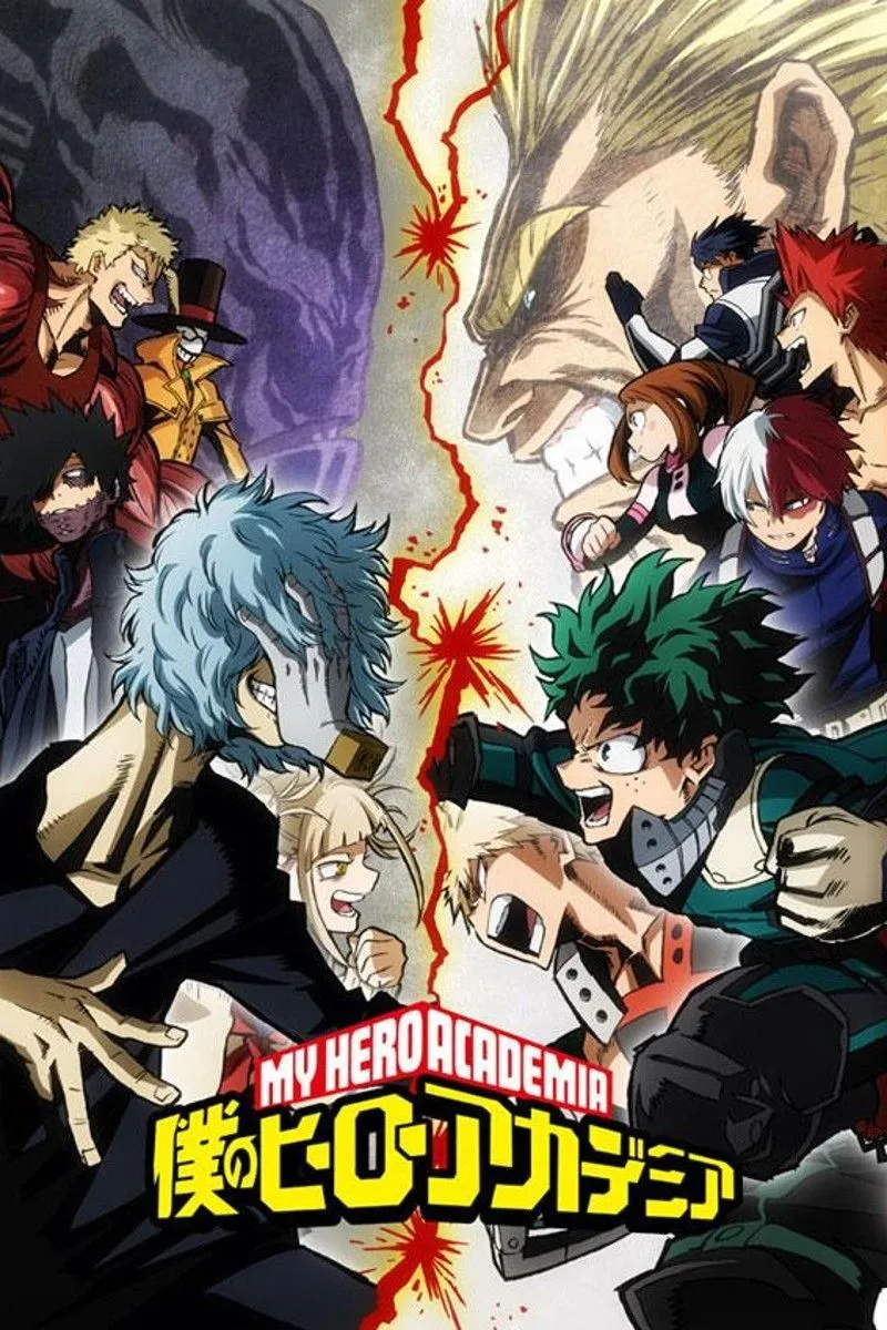 Poster quảng bá mùa 5 của series anime siêu anh hùng My Hero Academia