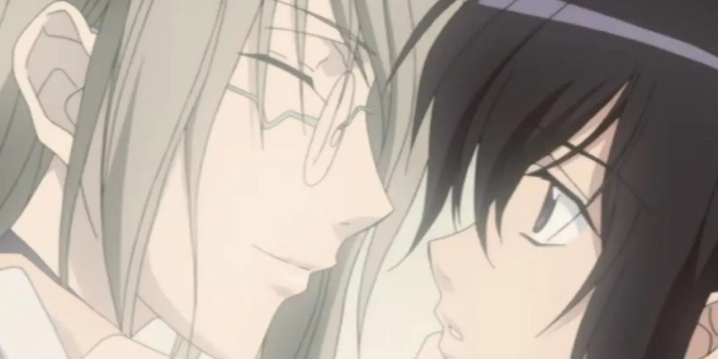Ritsuka Aoyagi và Soubi Agatsuma trong một cảnh của Loveless