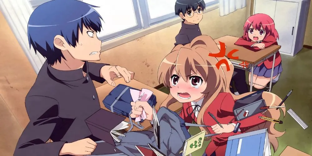 Ryuji và Taiga, cặp đôi chính trong anime Toradora! với cái kết chân thực