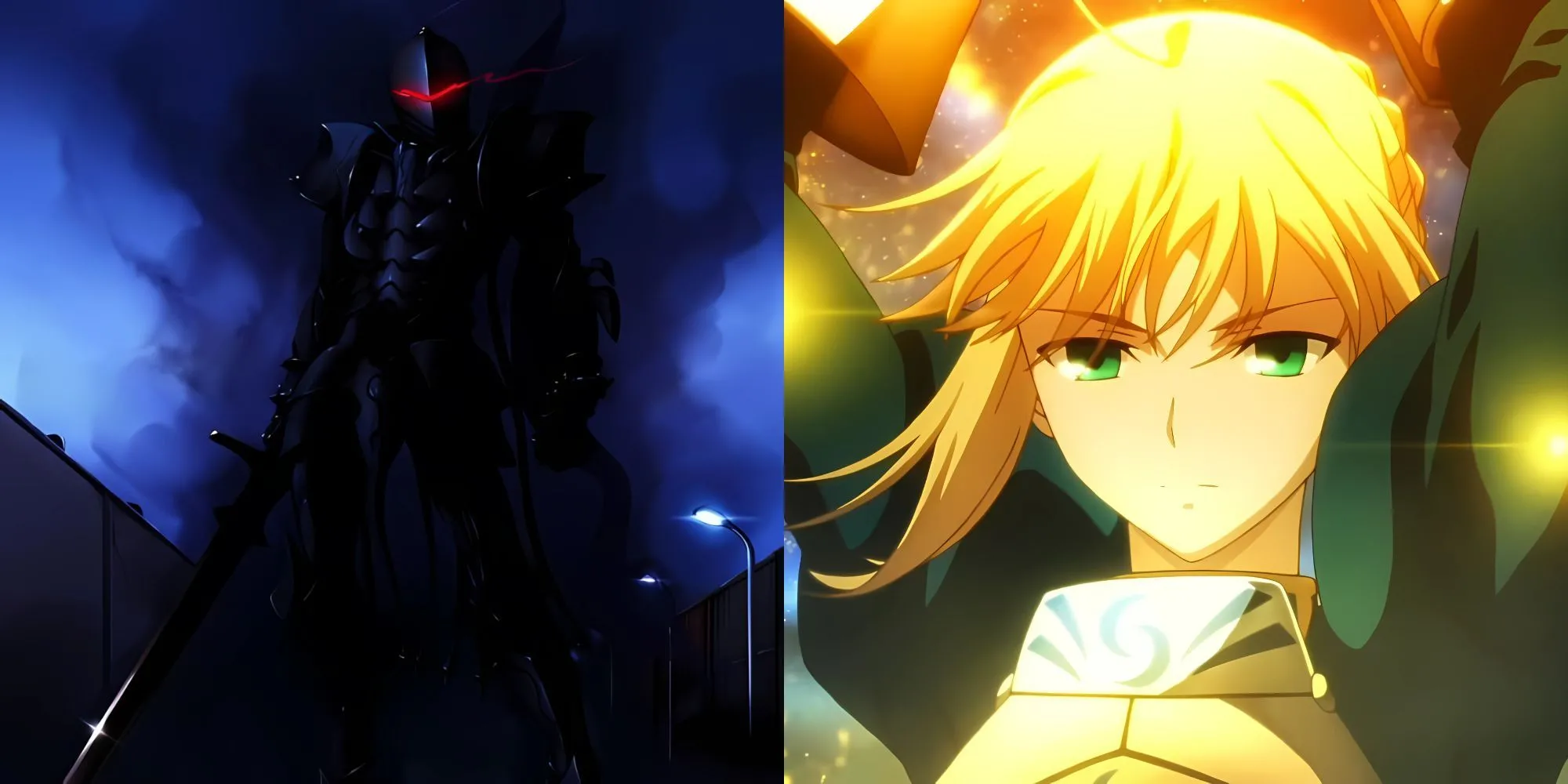 Saber sử dụng thanh kiếm Excalibur vô hình trong anime Fate/Zero.