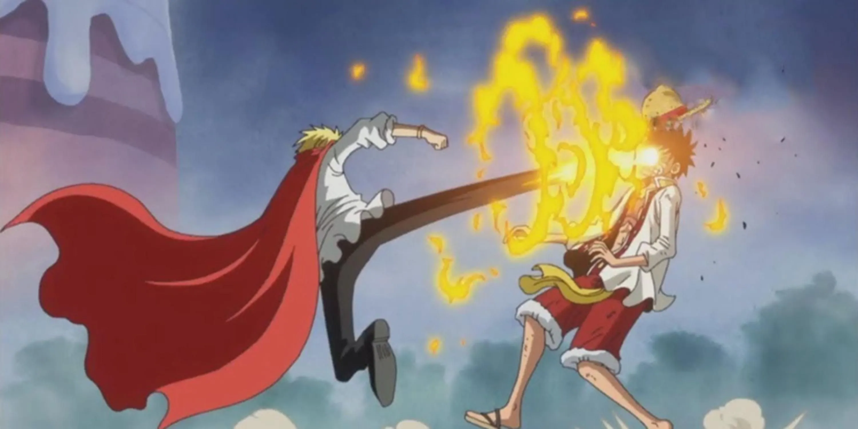 Sanji đau lòng đá Luffy để buộc cậu rời đi trong trận đấu đầy cảm xúc tại Đảo Bánh ở One Piece