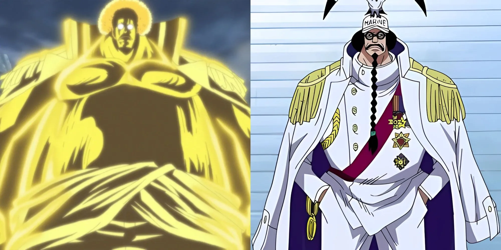 Sengoku, cựu Thủy sư Đô đốc Hải Quân One Piece, với dạng Phật Vàng