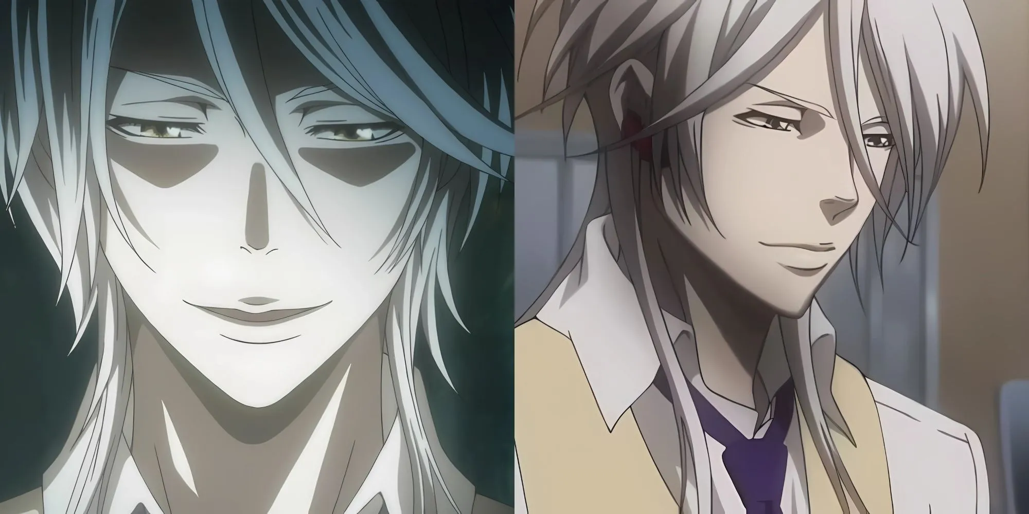 Shougo Makishima trong Psycho-Pass với vẻ ngoài điềm tĩnh, ánh mắt sắc bén như một triết gia của hỗn loạn