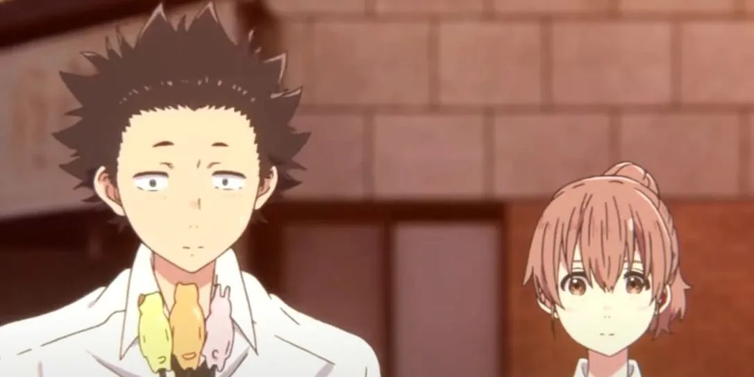 Shouko Nishimiya và Shouya Ishida trong phim anime A Silent Voice (Koe no Katachi)
