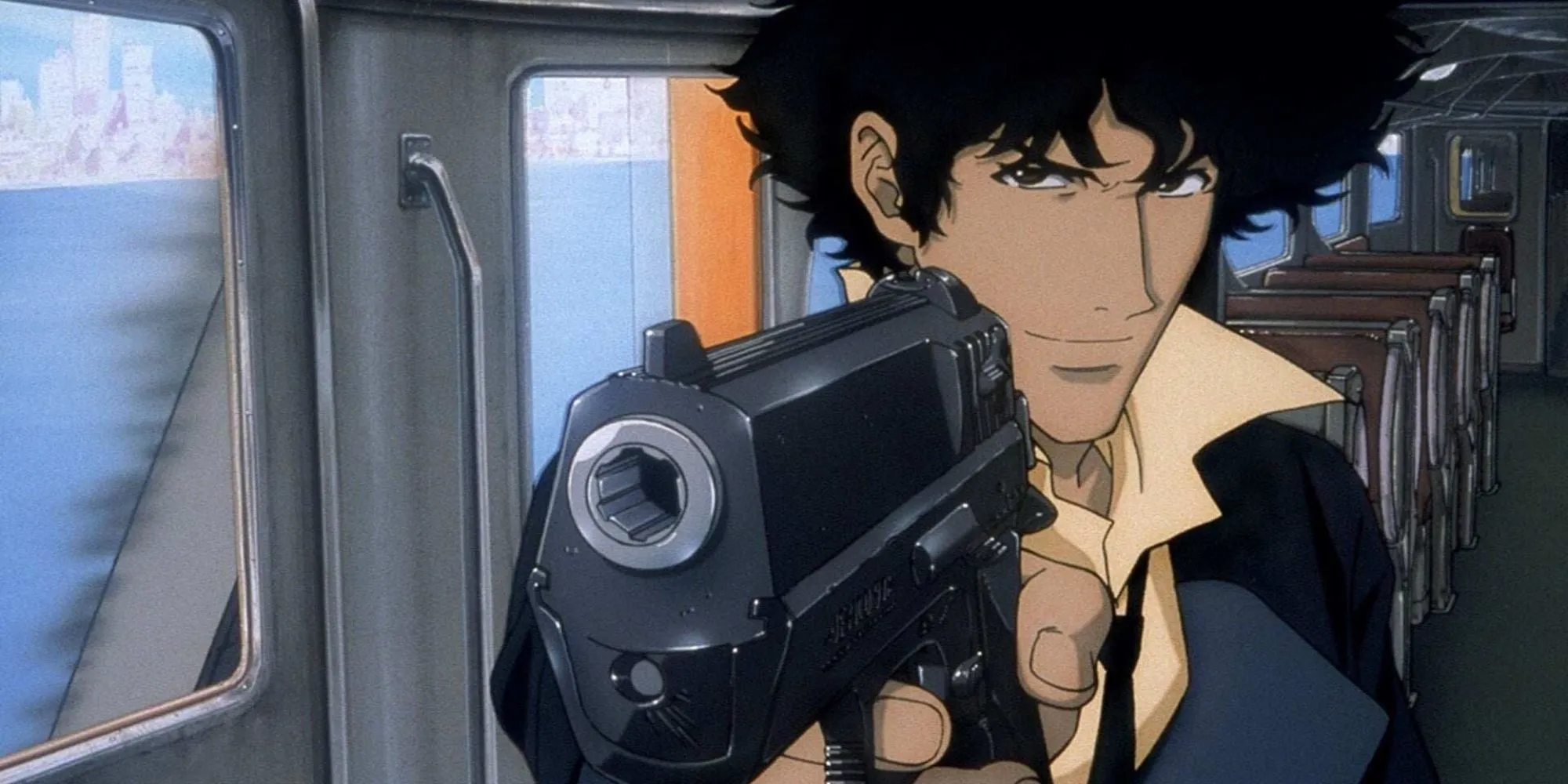 Spike Spiegel từ Cowboy Bebop với vẻ ngoài lãng tử và ánh mắt xa xăm
