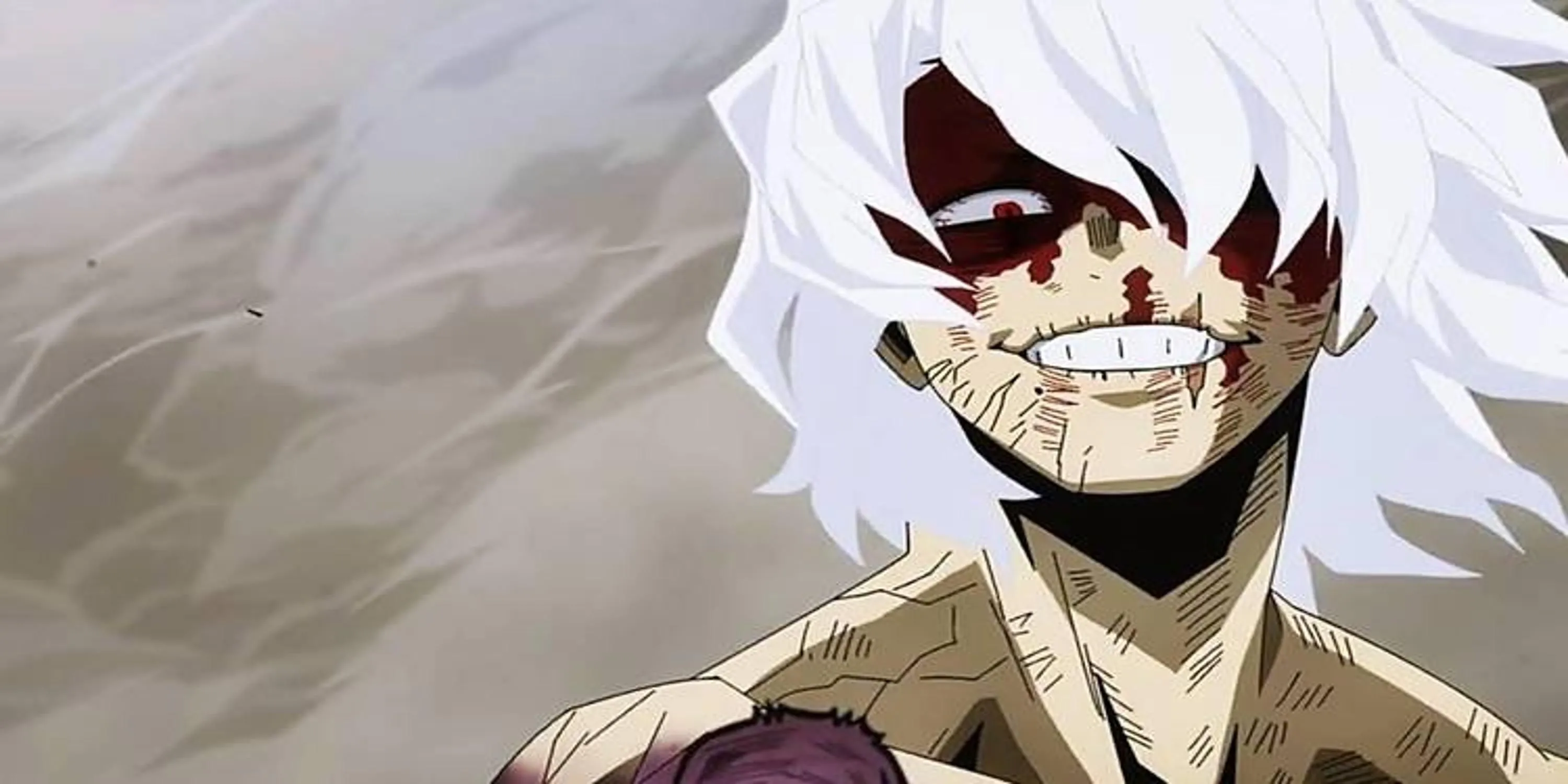 Tomura Shigaraki sử dụng Quirk Decay gây ra sự mục nát lan rộng