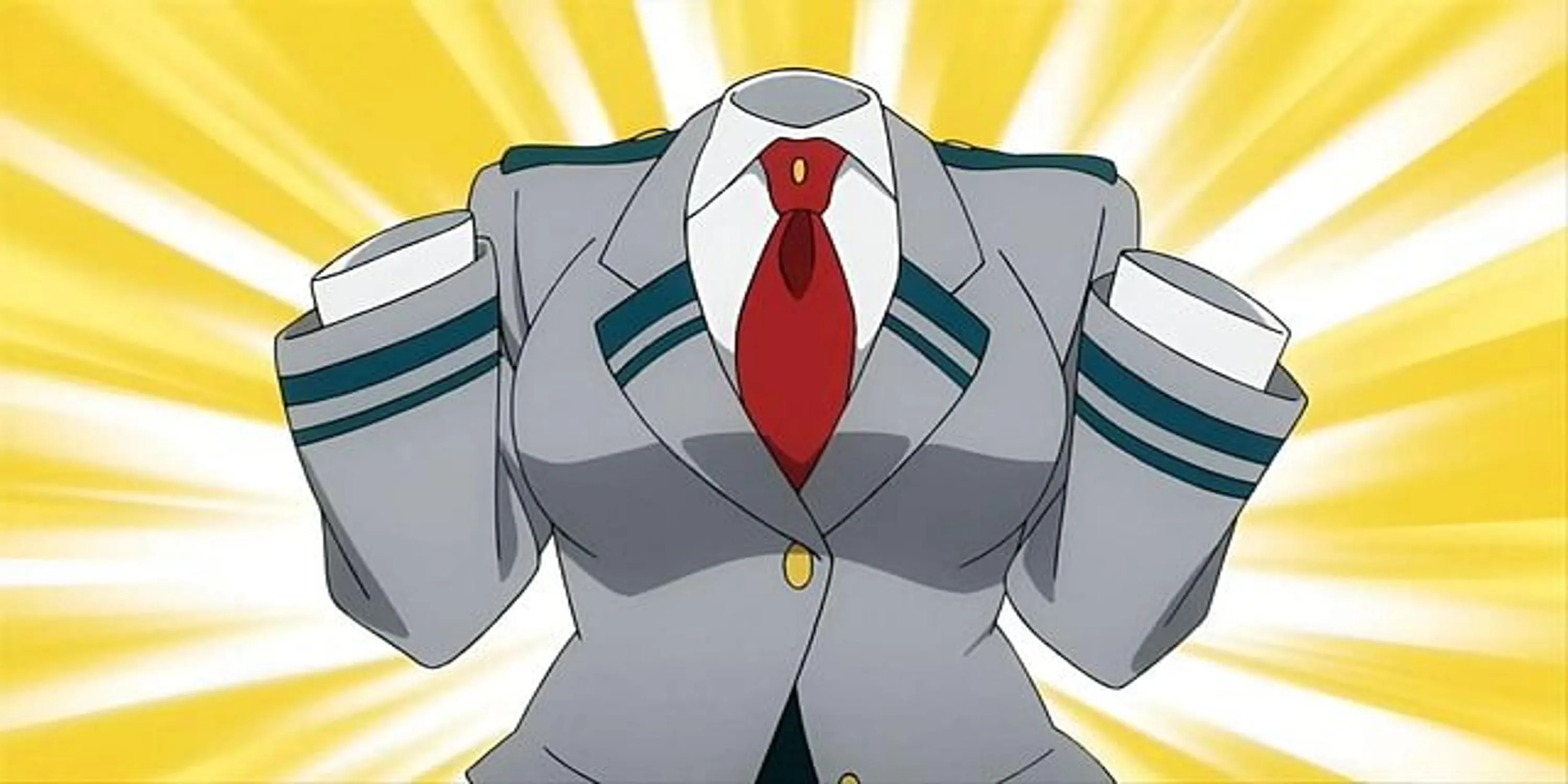 Toru Hagakure, nữ anh hùng vô hình, sử dụng kỹ năng tàng hình trong một cảnh từ My Hero Academia.