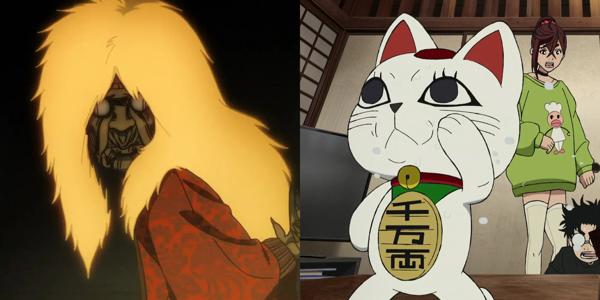 Turbo Granny (Bà Xe Ôm) trên chiếc xe máy, một yokai vừa đáng sợ vừa hài hước trong Dandadan