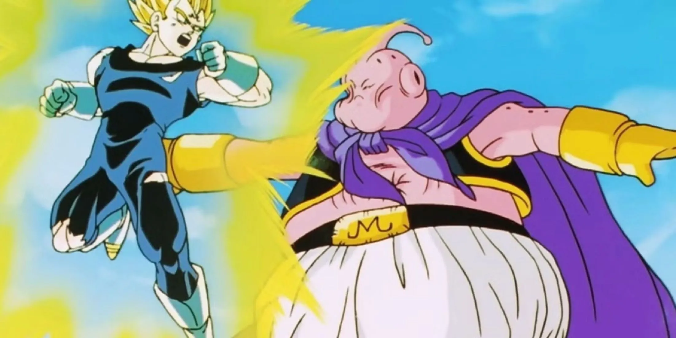 Vegeta đối mặt với Majin Buu trong Dragon Ball Z Saga Majin Buu