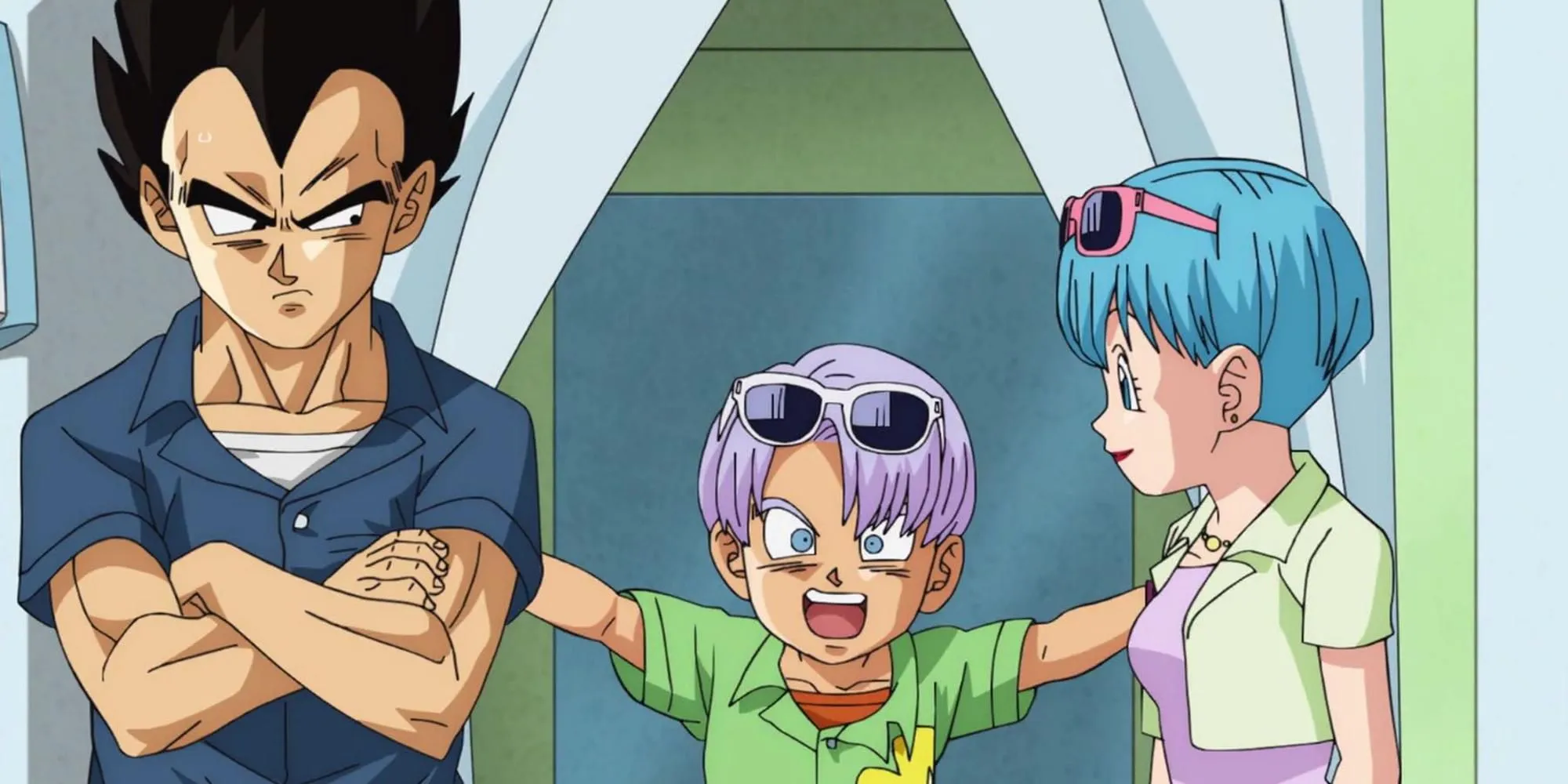 Vegeta giữ lời hứa đưa con trai Trunks đi chơi công viên sau buổi tập