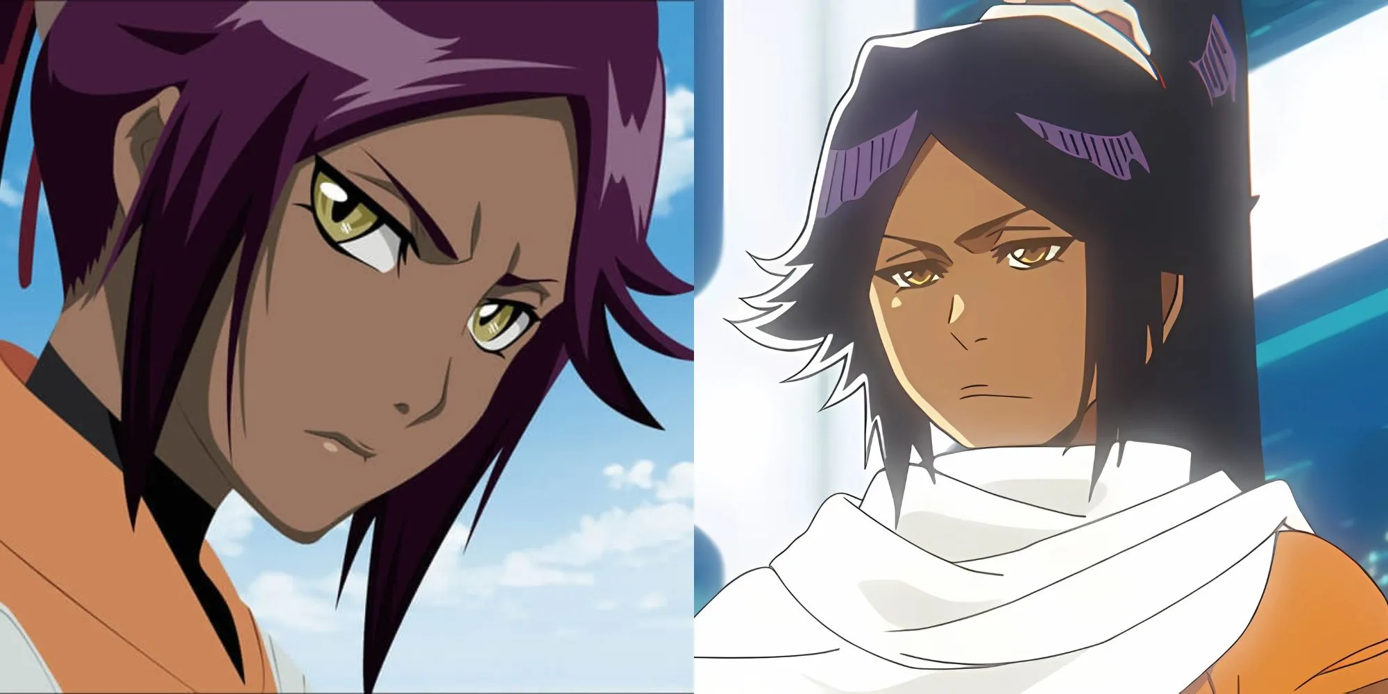 Yoruichi Shihouin từ Bleach trong hình dáng người với trang phục chiến đấu
