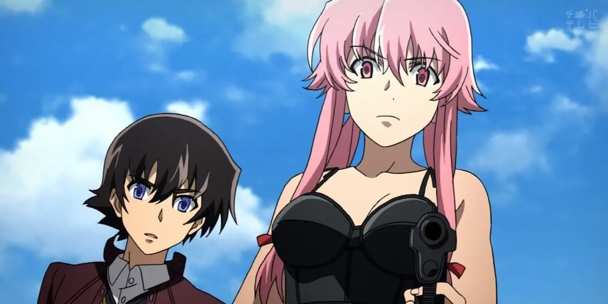 Yuno Gasai và Yukiteru Amano trong Future Diary, mối quan hệ phức tạp giữa tình yêu, sự ám ảnh và trò chơi sinh tồn
