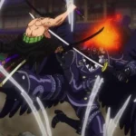 Zoro dùng Haki Bá Vương Nâng Cao đối đầu King Á Hỏa tại Wano trong One Piece
