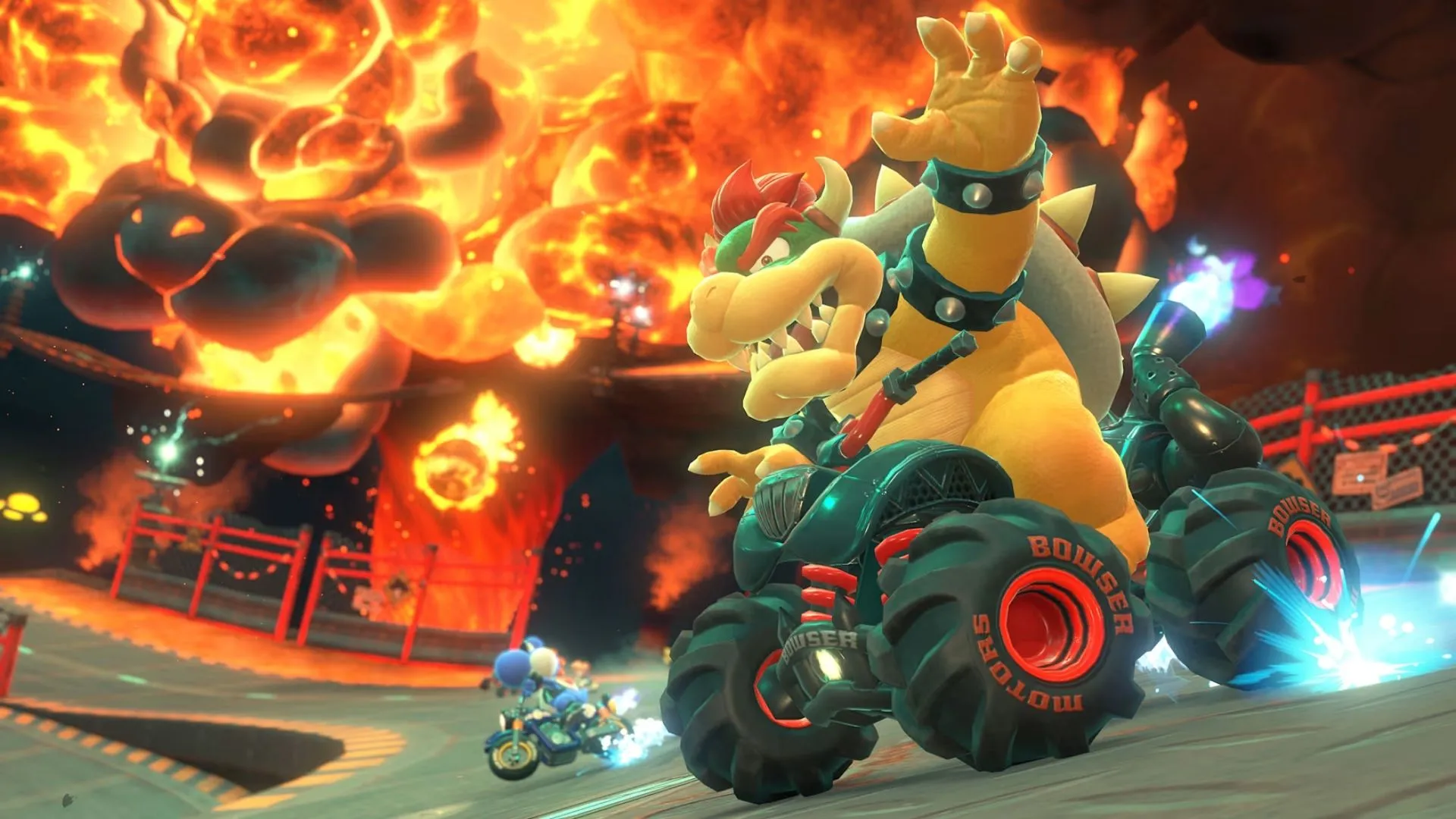 Waluigi, Bowser và Wario so tài tốc độ trong Mario Kart World