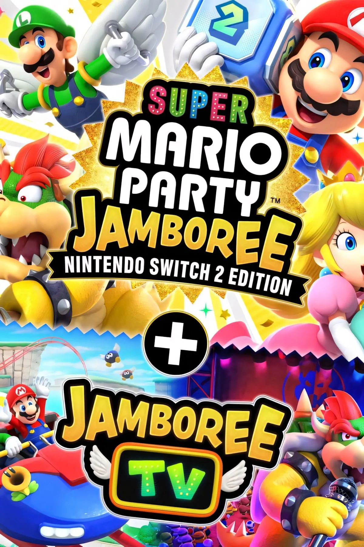 Ảnh bìa Super Mario Party Jamboree Nintendo Switch 2 Edition với logo Jamboree TV
