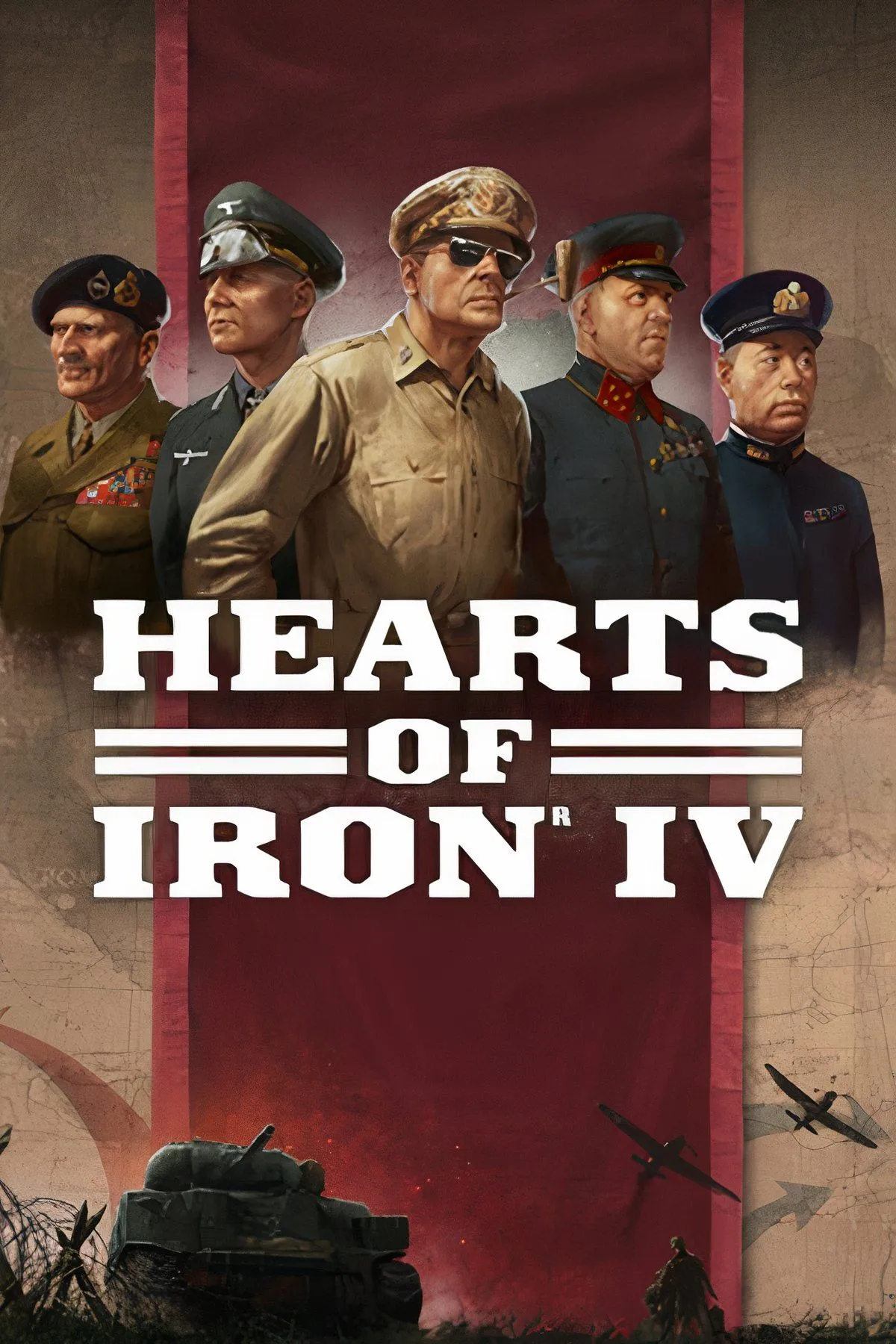 Bản đồ chiến sự châu Âu trong Hearts of Iron 4 với các đường giới tuyến quân sự và biểu tượng phe phái.