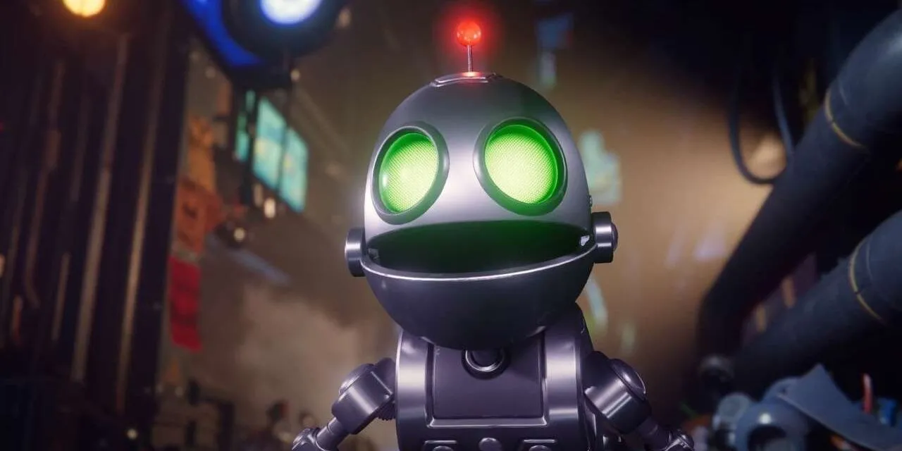 Cận cảnh Clank trong Ratchet và Clank Rift Apart.