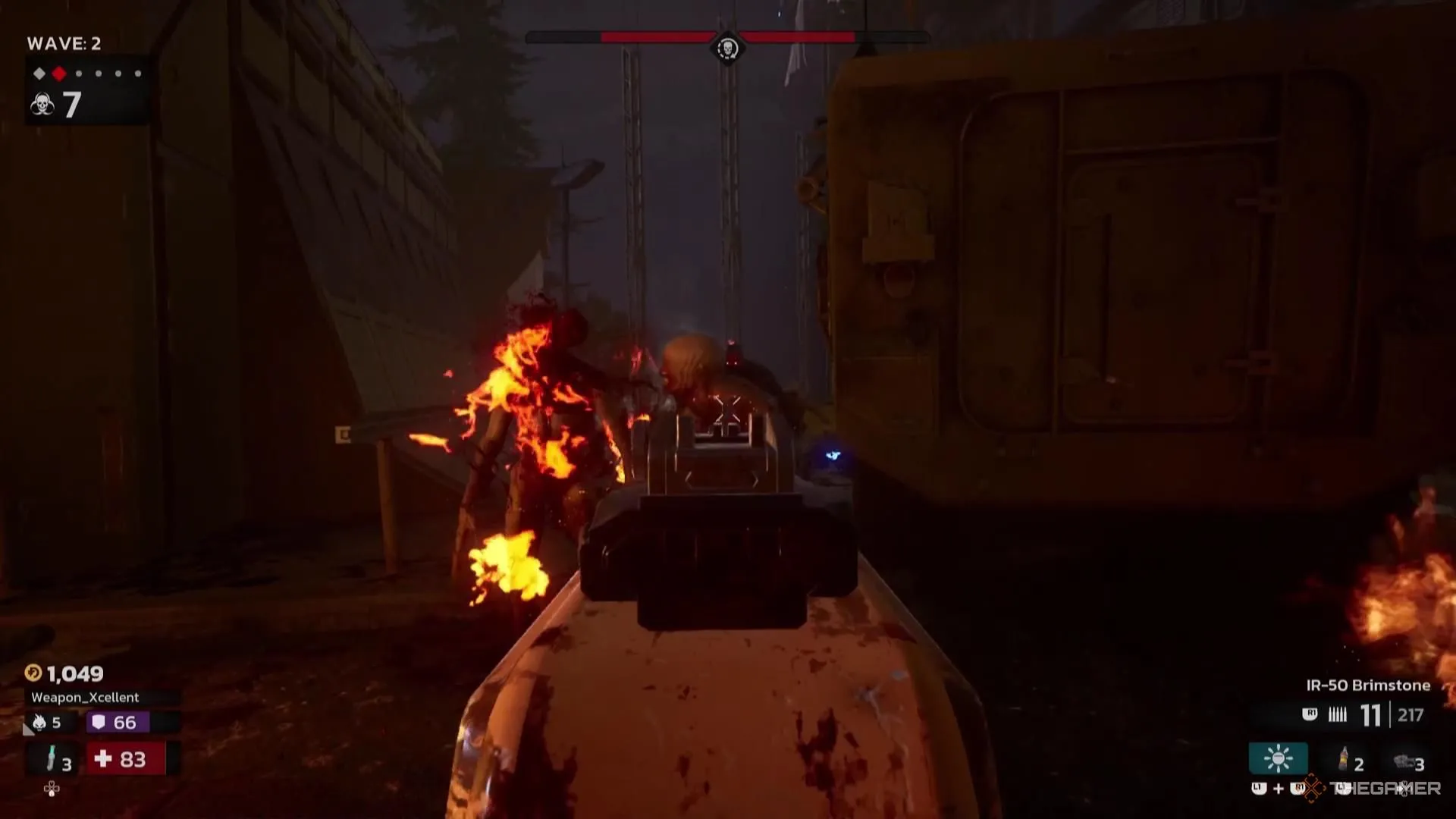 Cảnh tượng kẻ địch bị thiêu đốt bởi ngọn lửa từ chuyên gia Firebug trong Killing Floor 3.