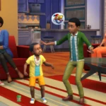 Gia đình Sims tương tác trong The Sims 4, minh họa sự gắn bó của người chơi với nội dung game.